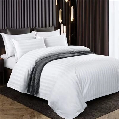 Literie en coton blanc double